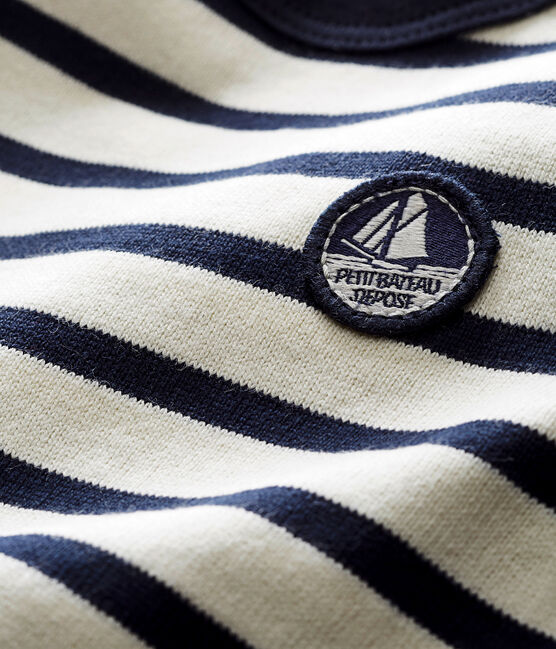 Jersey marinero emblemático para bebé unisex beige COQUILLE/azul SMOKING
