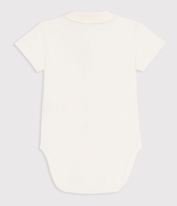 Body de algod&oacute;n de manga corta con detalles bordados para beb&eacute; rosa/rosa