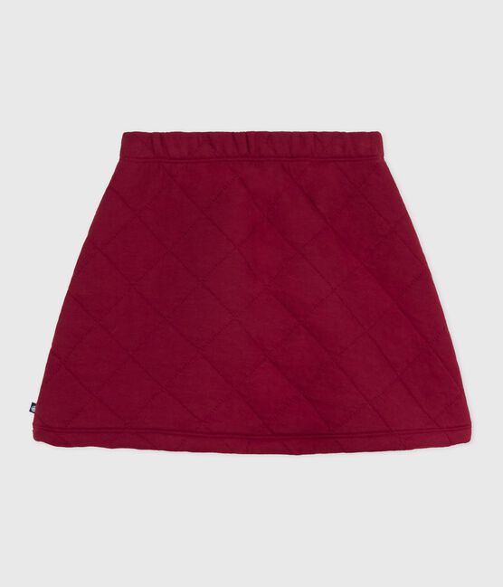 Falda infantil lisa de algodón AMARANTE