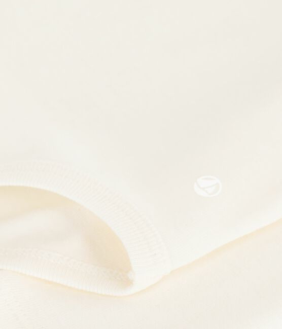 Body de algodón liso con cuello vuelto para bebé crudo MILK