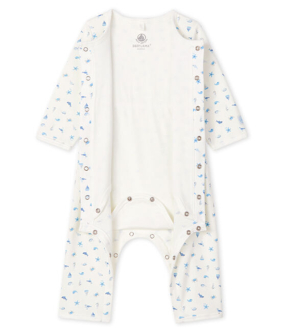 Bodyjama sin pies para bebé de punto blanco MARSHMALLOW/blanco MULTICO