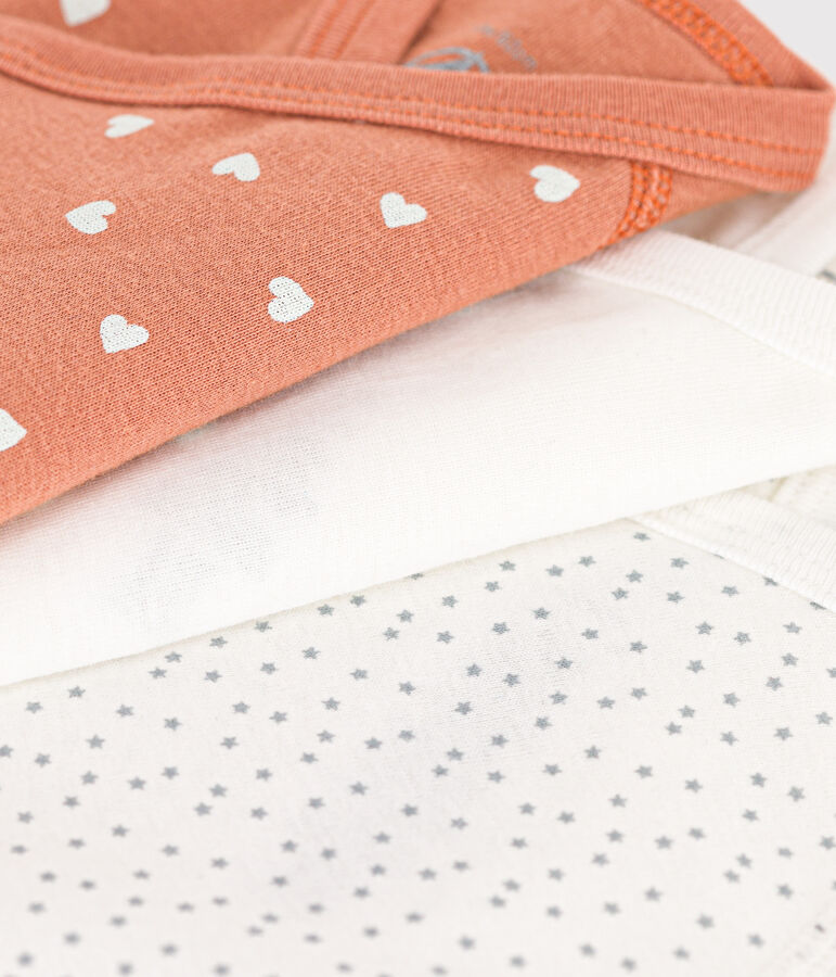 JUEGO DE 3 BODIS DE ALGOD&Oacute;N DE MANGA CORTA PARA BEB&Eacute; multicolor