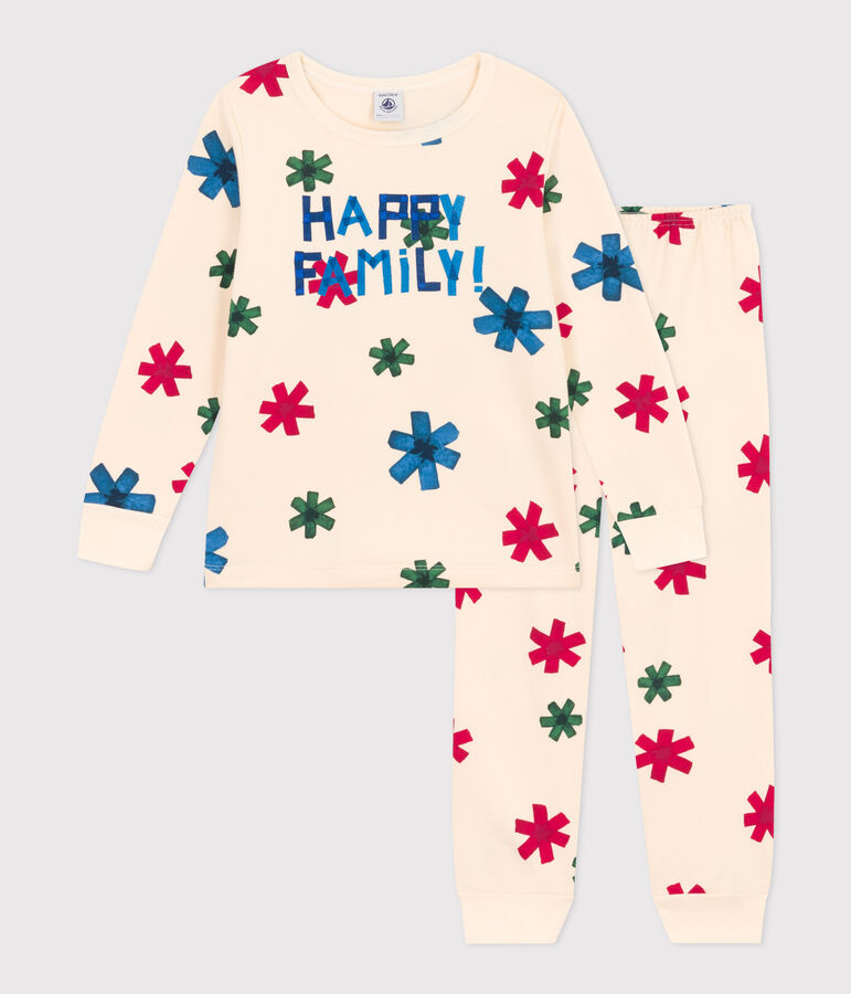 Pijama de felpa con estrella para ni&ntilde;o/ni&ntilde;a crudo/multicolor