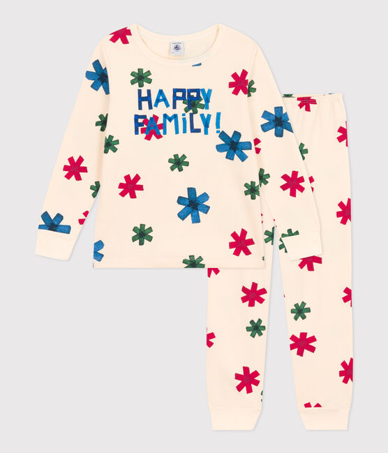 Pijama de felpa con estrella para niño/niña blanco AVALANCHE/ MULTICO