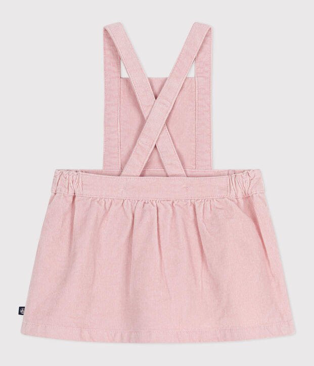 Vestido de pana con bordado de flores en la cintura para beb&eacute; JOLI