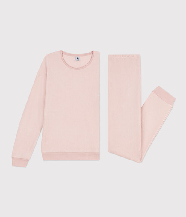 Pijama de rizo para mujer rosa