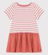 Vestido de jersey y gasa de algodón orgánico de niña