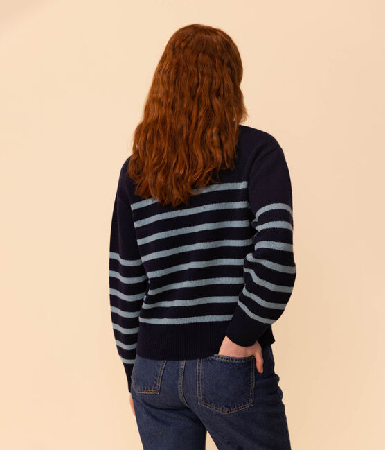 Jersey marinero de lana para mujer SMOKING/ AZUL