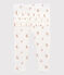 Leggings estampados de algodón de bebé niña blanco MARSHMALLOW/blanco MULTICO