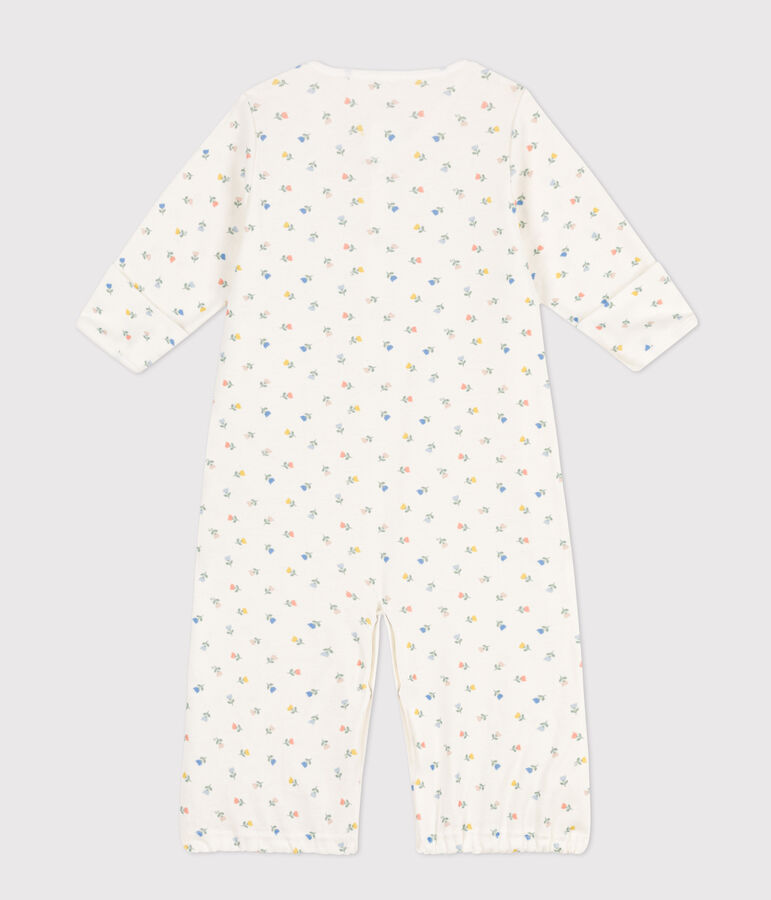 Mono saco de algod&oacute;n estampado blanco/multicolor