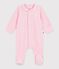 Pijama de terciopelo con cuello liso para bebé rosa MARQUISE