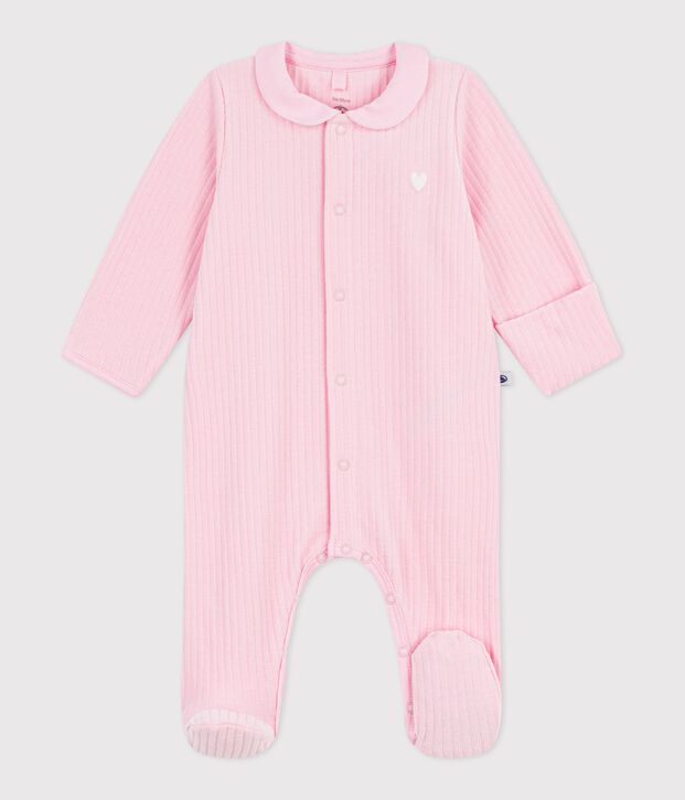 Pijama de terciopelo con cuello liso para beb&eacute; MARQUISE