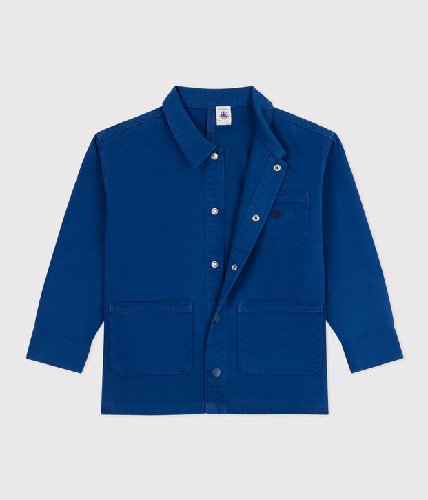 Chaqueta de tejido vaquero de ni&ntilde;o azul