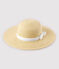 Sombrero de paja de bebé niña rosa NATUREL