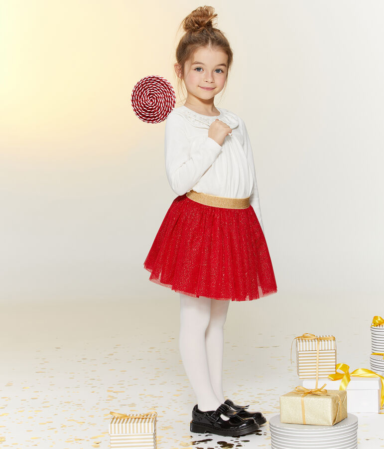 Blusa de ni&ntilde;a blanco MARSHMALLOW