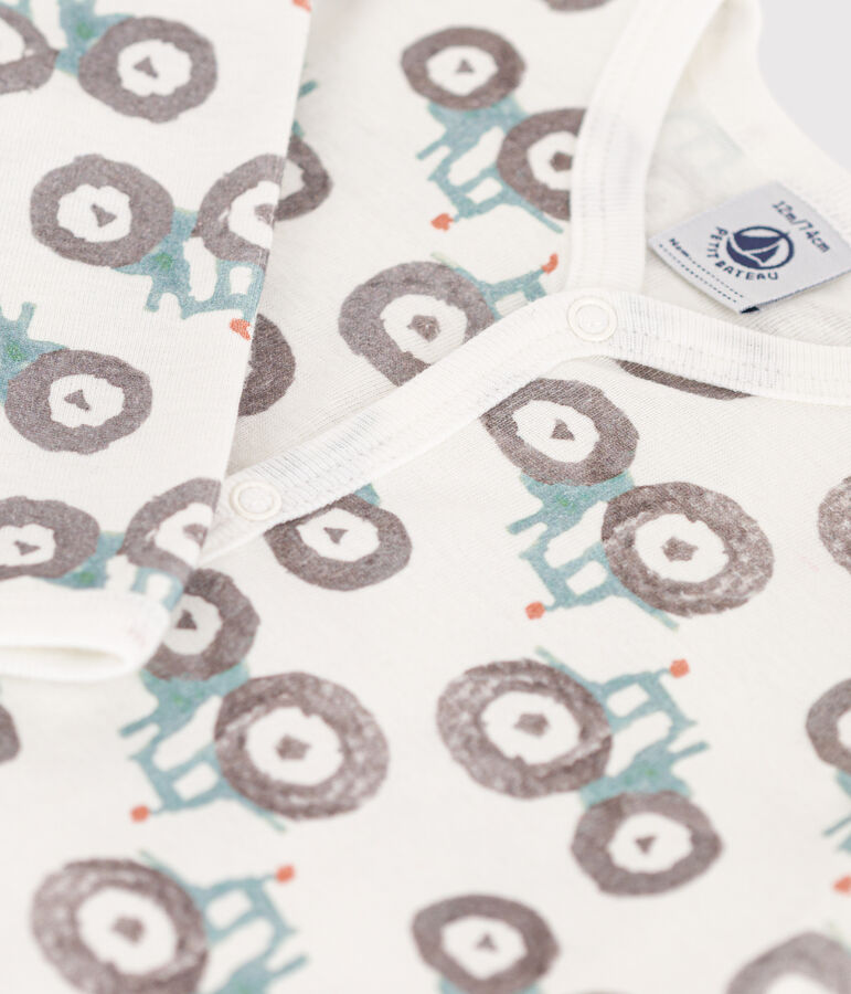 Pijama sin pies de algod&oacute;n blanco/multicolor