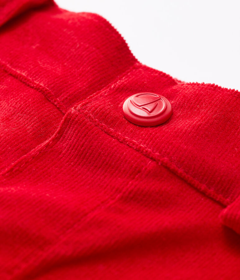 Pantal&oacute;n de terciopelo para beb&eacute;. rojo