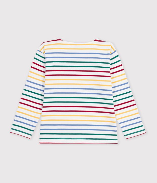 Marinera infantil de algod&oacute;n blanco/multicolor
