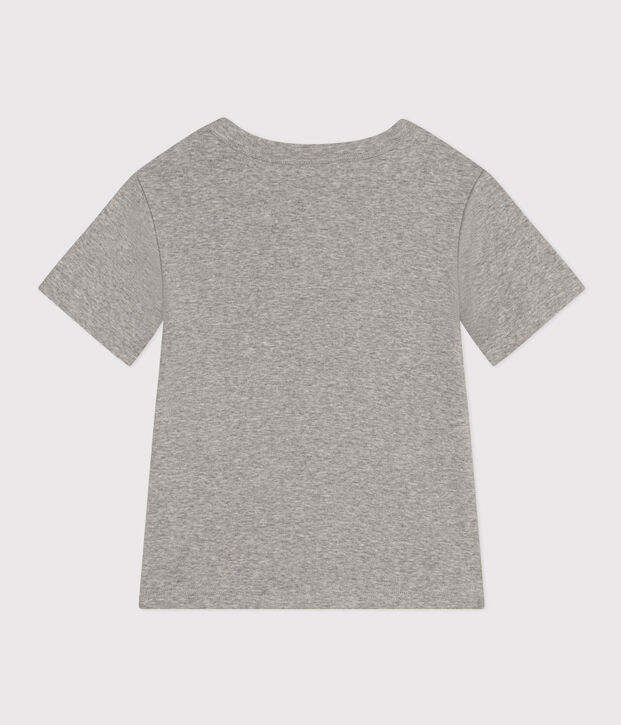 Camiseta estampada de jersey ligero para ni&ntilde;o gris