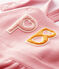 Peto de muletón de bebé. rosa CHARME