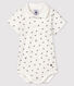 Body estampado de algodón y manga corta de bebé niño
