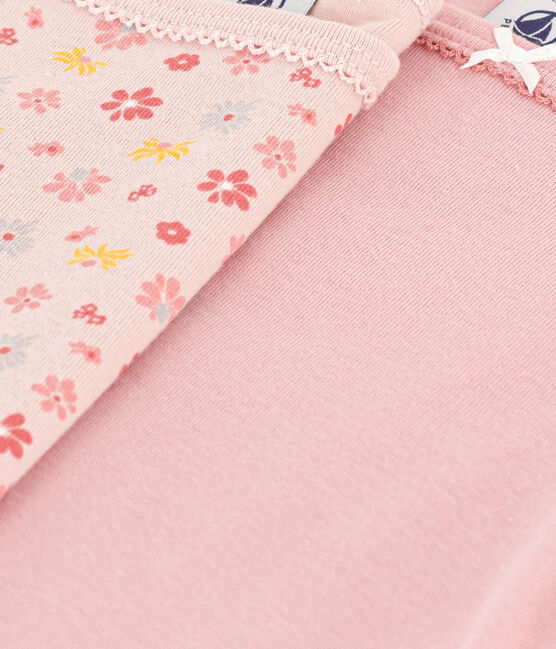 Juego de 2 camisetas de tirantes infantiles de algodón con flor variante 1