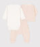 Conjunto de 3 piezas de túbico con estampado gráfico para bebé blanco MARSHMALLOW/blanco MULTICO