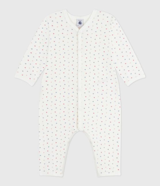Pijama sin pies de algodón estampado para bebé MARSHMALLOW/ ADRIATIC