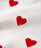 Pijama infantil de niño con corazones de punto blanco MARSHMALLOW/rojo TERKUIT