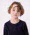Pijama infantil liso de algodón azul SMOKING