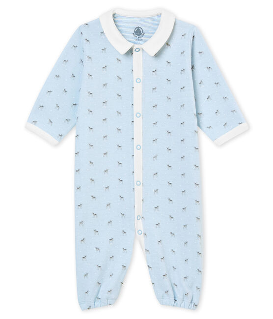 Saco para bebé niño en túbico estampado azul FRAICHEUR/blanco MULTICO