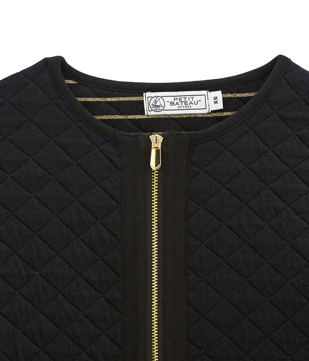 C&aacute;rdigan para mujer acolchado negro/amarillo