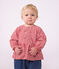 Blusa de algod&oacute;n de manga larga a rayas para beb&eacute; rosa/rosa