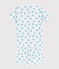 Pijama corto con estampado de tortugas de algodón ultra-ligero de niño/niña blanco MARSHMALLOW/blanco MULTICO