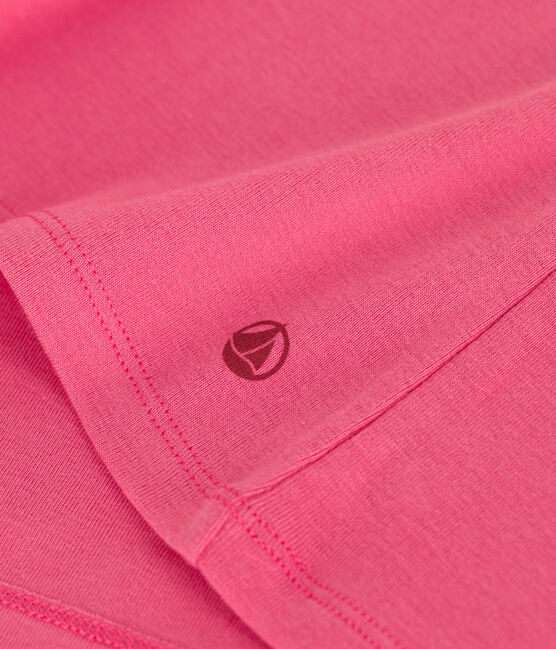 Camiseta Icónica lisa de algodón para mujer rosa PEONIA