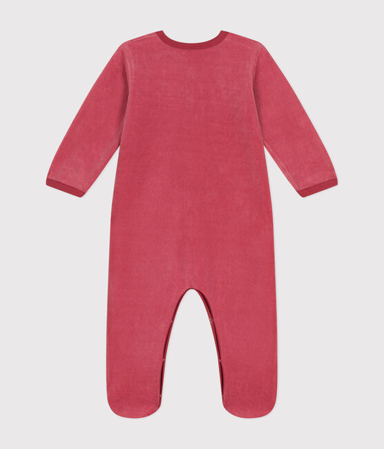 Pelele de terciopelo para bebé rosa PAPI