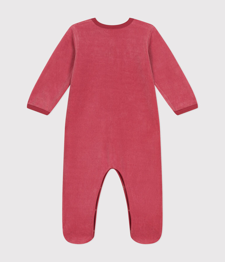 Pelele de terciopelo para beb&eacute; rosa PAPI