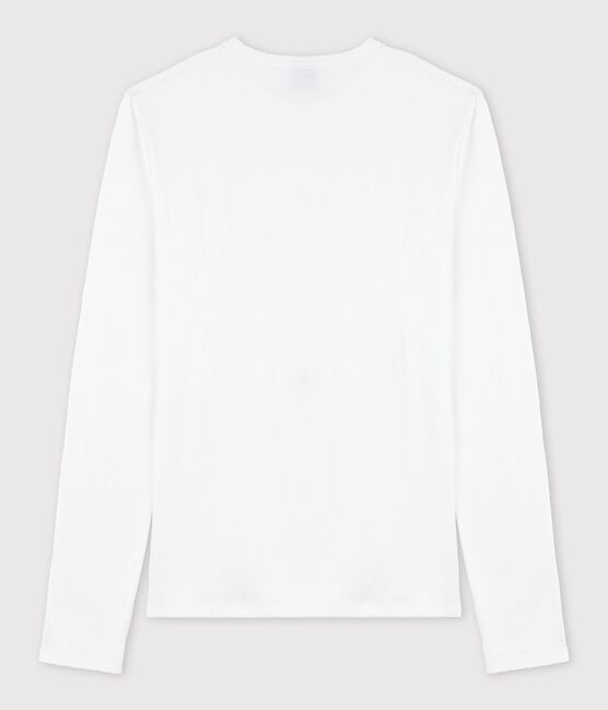 Camiseta icónica de punto «cocotte» de algodón de mujer blanco ECUME