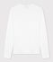 Camiseta icónica de punto «cocotte» de algodón de mujer blanco ECUME