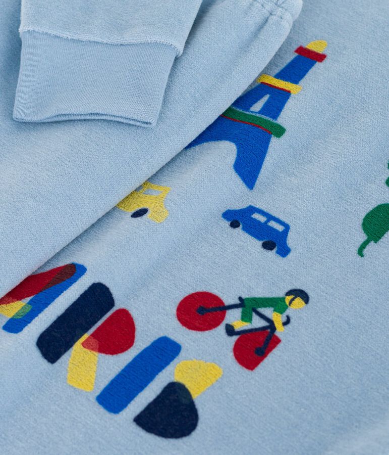 Pijama infantil de terciopelo azul