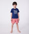 Camiseta infantil de manga corta de algodón con estampado azul MEDIEVAL
