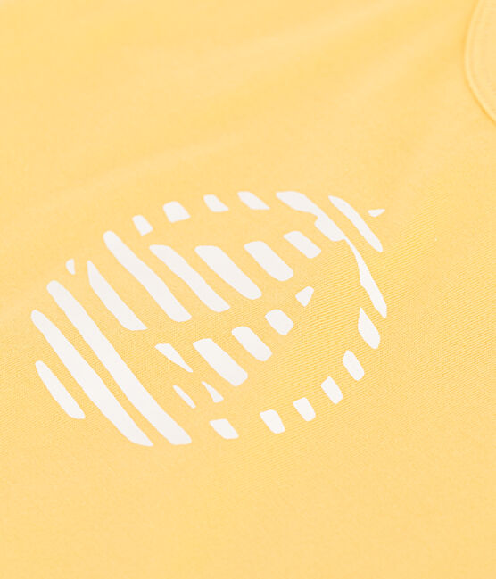 Camiseta lisa de manga corta de algodón para bebé amarillo ORGE