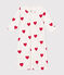 Mono saco de algodón con corazón para bebé blanco MARSHMALLOW/rojo TERKUIT