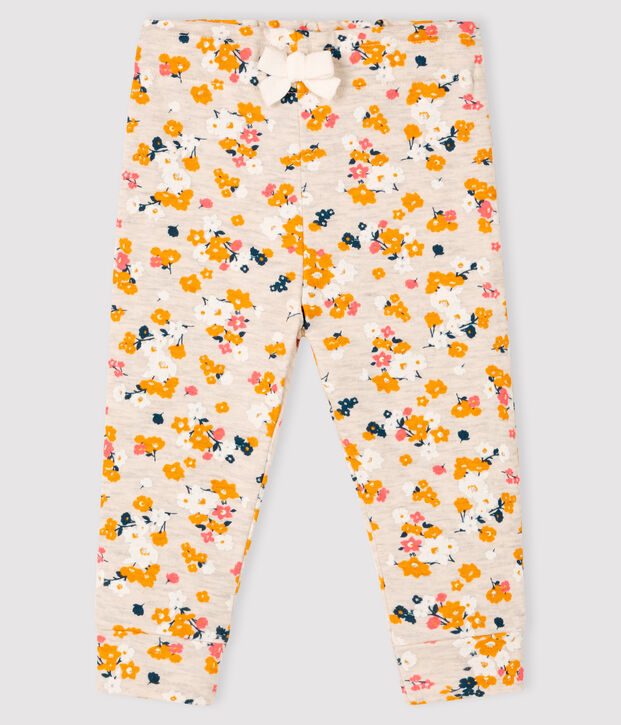 Pantal&oacute;n de tela t&uacute;bica para beb&eacute; ni&ntilde;a beige/multicolor