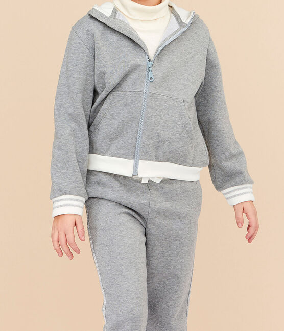 Sudadera con capucha para niña gris SUBWAY CHINE