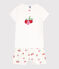 Pijama corto infantil de algodón con estampado de frutas blanco MARSHMALLOW/blanco MULTICO
