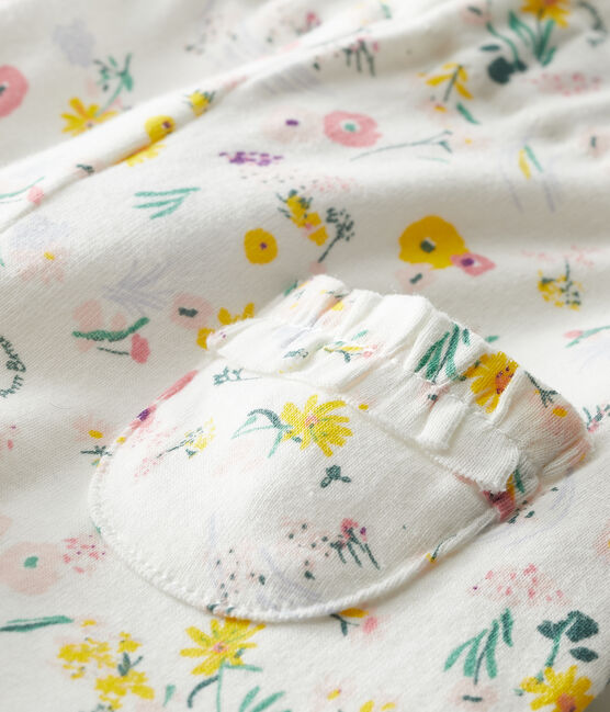 Pantalón estampado para bebé niña blanco MARSHMALLOW/blanco MULTICO