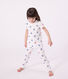Pijama infantil de algodón con flores