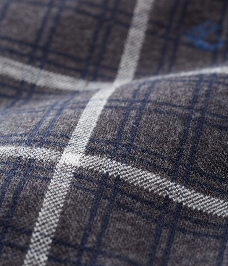 Pantal&oacute;n de cuadros con forro de sherpa para beb&eacute; ni&ntilde;o negro CITY/blanco MULTICO