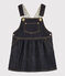 Vestido vaquero tipo peto para bebé niña azul JEAN